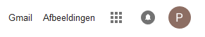 Je wordt opnieuw doorverwezen naar www.google.com, en zie je bovenaan rechts de beginletter van je gekozen voornaam staan. Proficiat! Je bent nu de trotse bezitter van een Google-account.