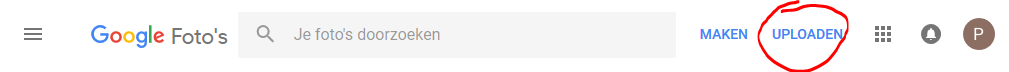 en klikken op Uploaden