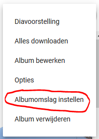 Kies Albumomslag instellen.